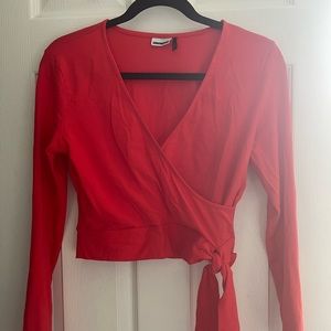 Red Long Sleeve Noisy May Top